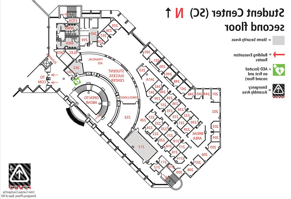 Commons second floor room locations